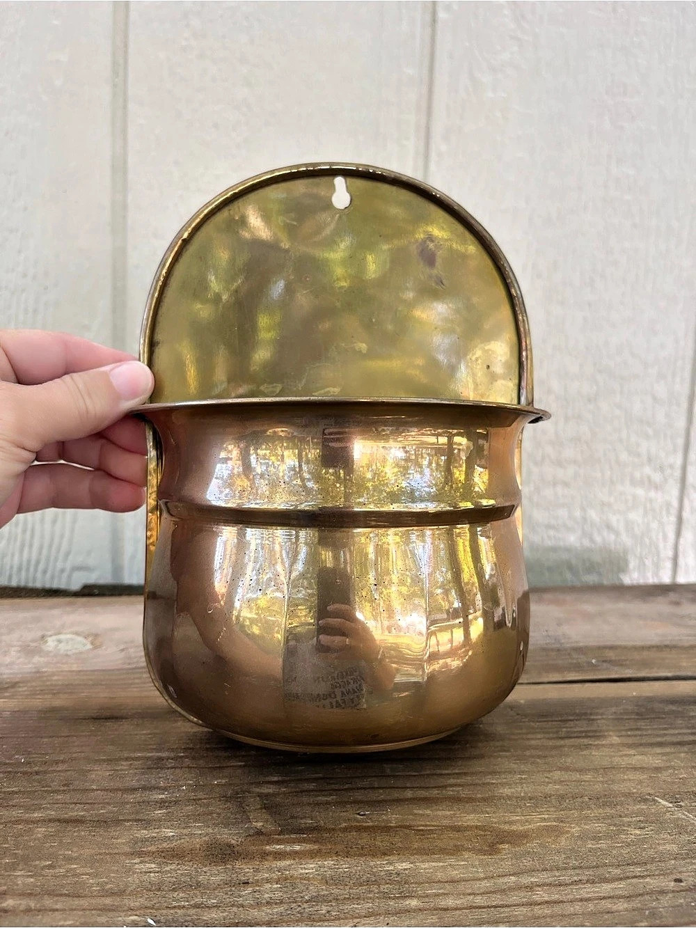 Vintage Brass Wall Pocket